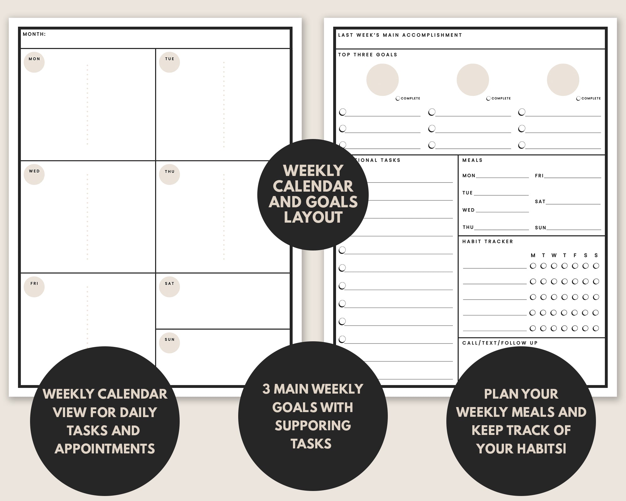 Undated Creative Life Planner | Printable PDF