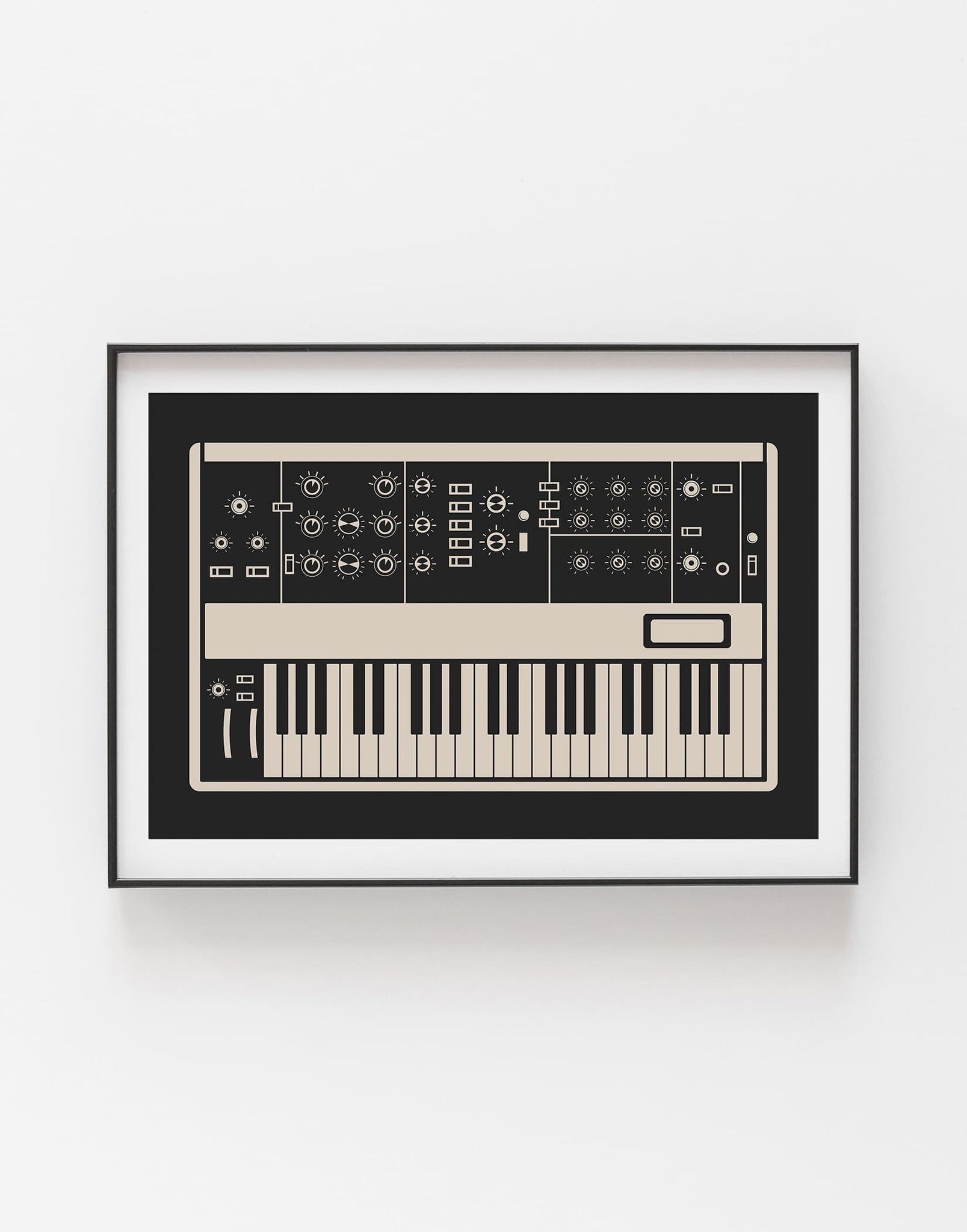Synthesizer Poster | Inspired by Minimoog, Black