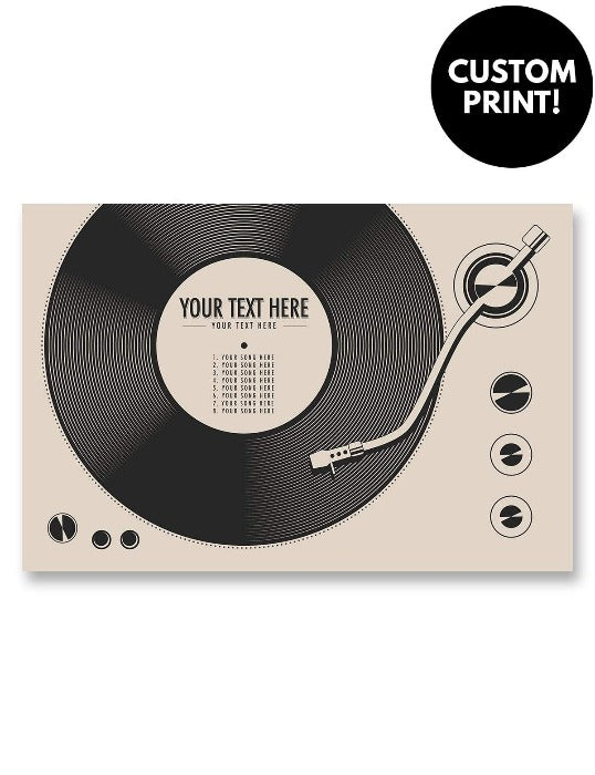Personalized Vinyl Record Poster Cream