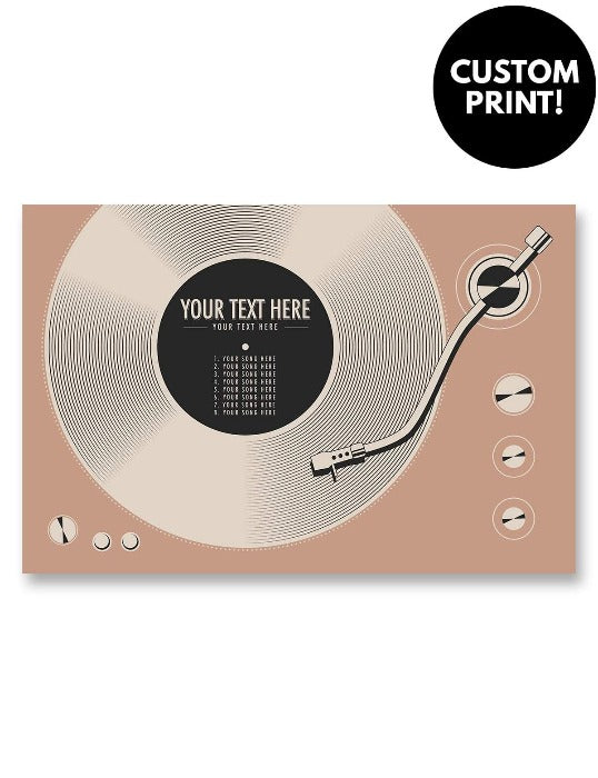 Personalized Vinyl Record Poster Pink