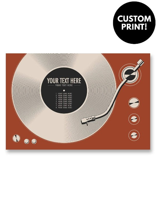 Personalized Vinyl Record Poster Red