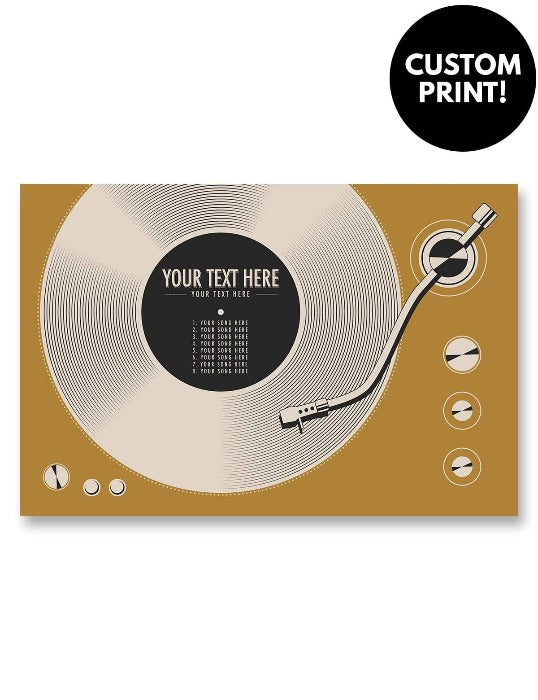 Personalized Vinyl Record Poster Yellow