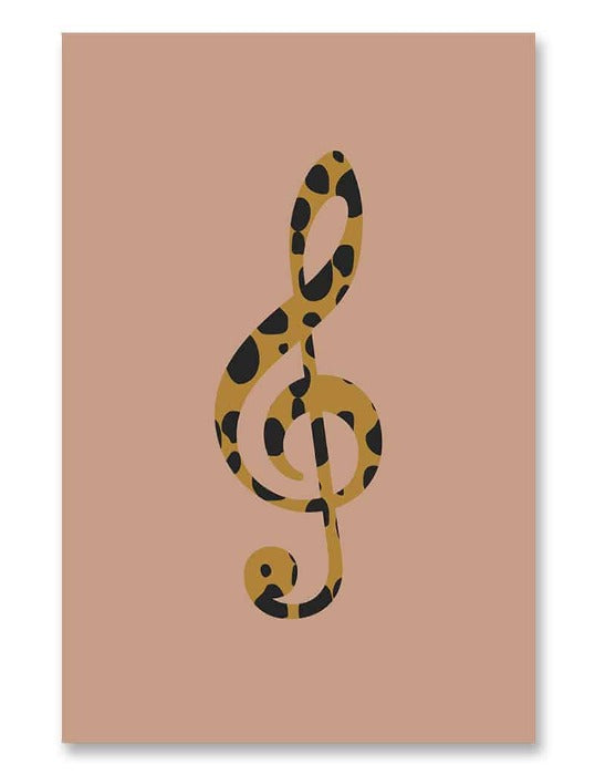 Treble Clef Poster Animal Print