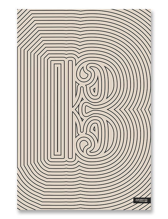 Alto/Tenor Clef Poster, Striped Pattern Cream