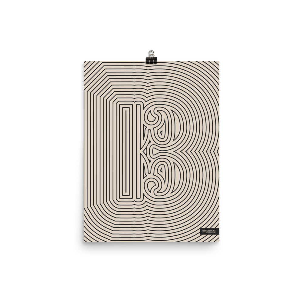Alto/Tenor Clef Poster, Striped Pattern Cream