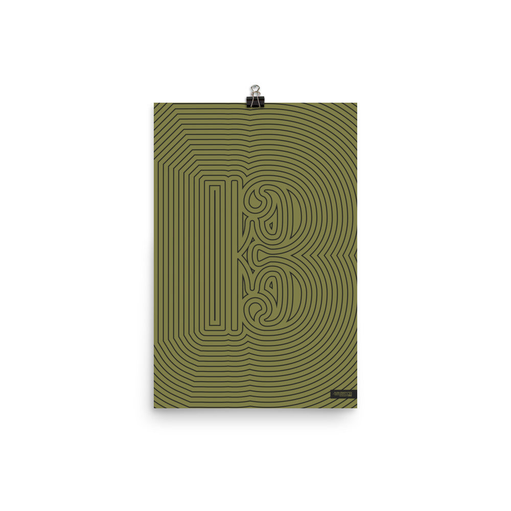 Alto Clef Poster, Striped Pattern Green