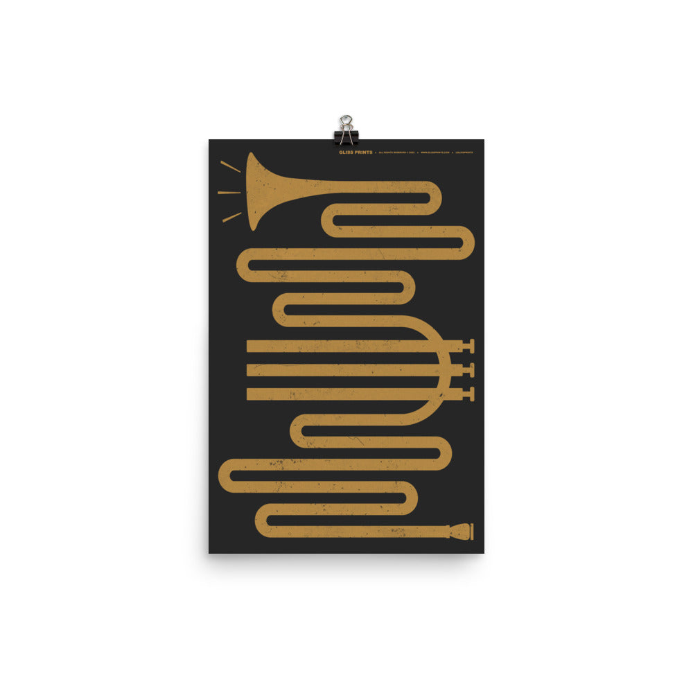 Trumpet Instrument Music Art Print – Gliss Prints