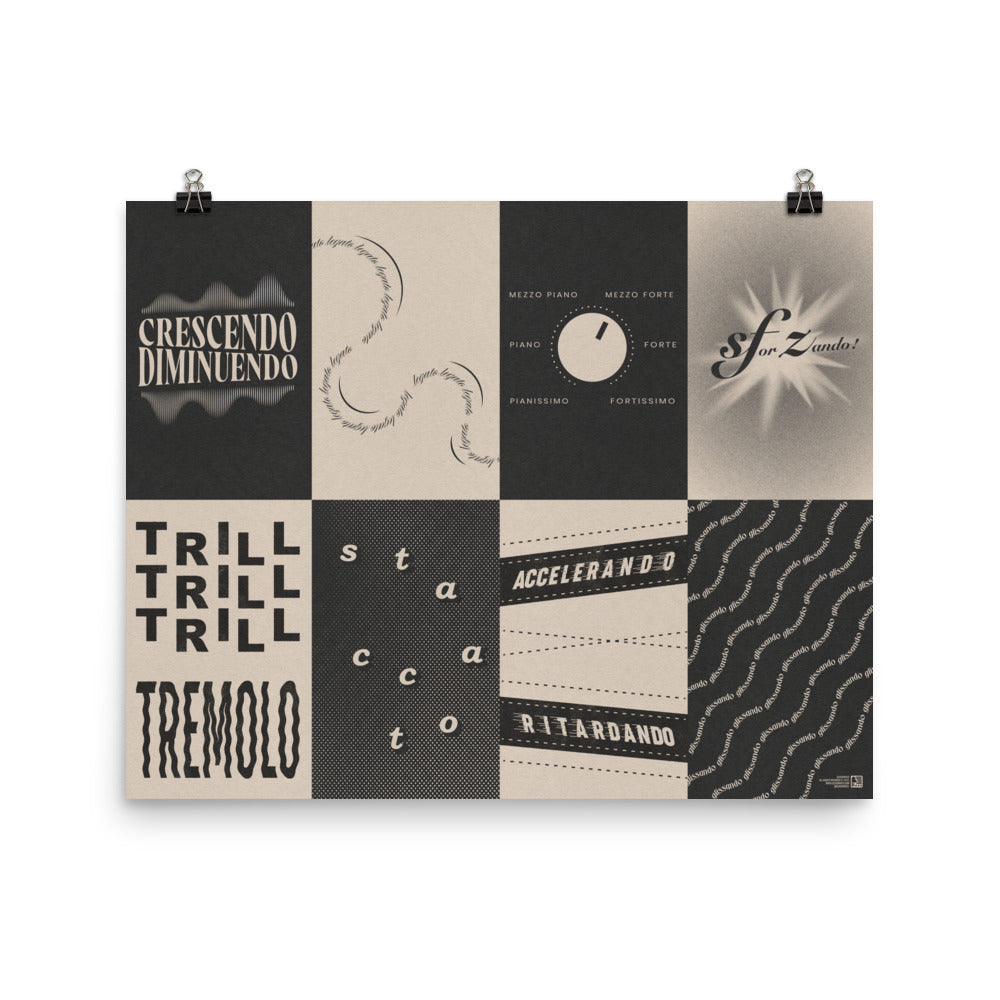 Musical Terms Educational Print