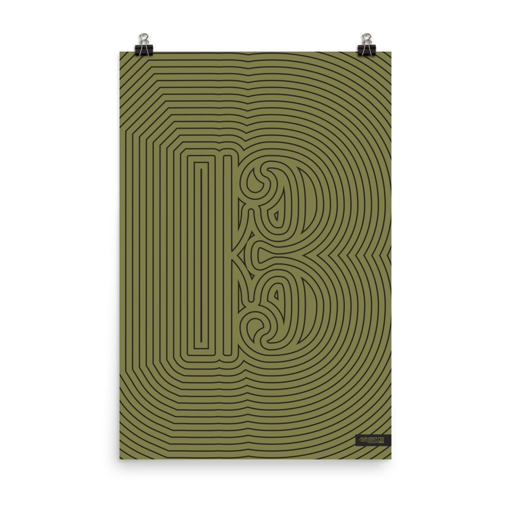 Alto Clef Poster, Striped Pattern Green