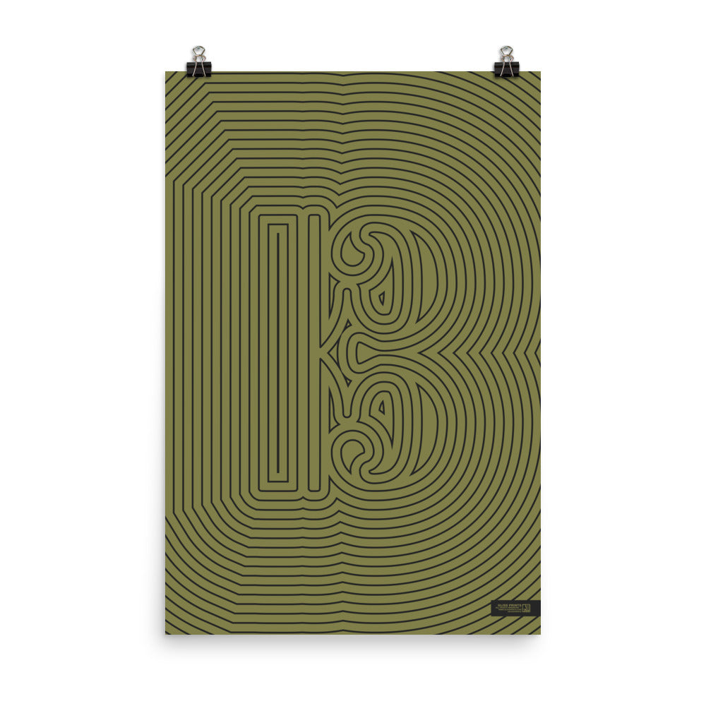 Alto Clef Poster, Striped Pattern Green