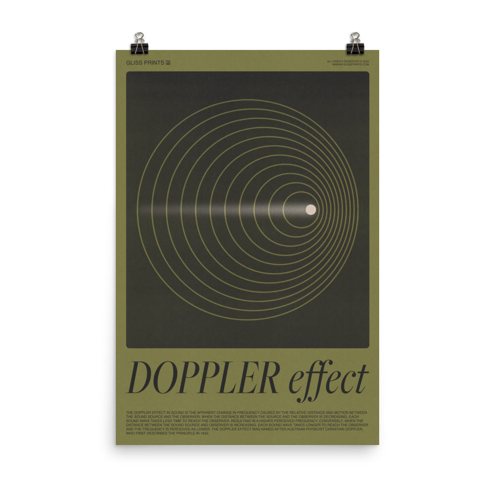 Doppler Effect Poster, Green
