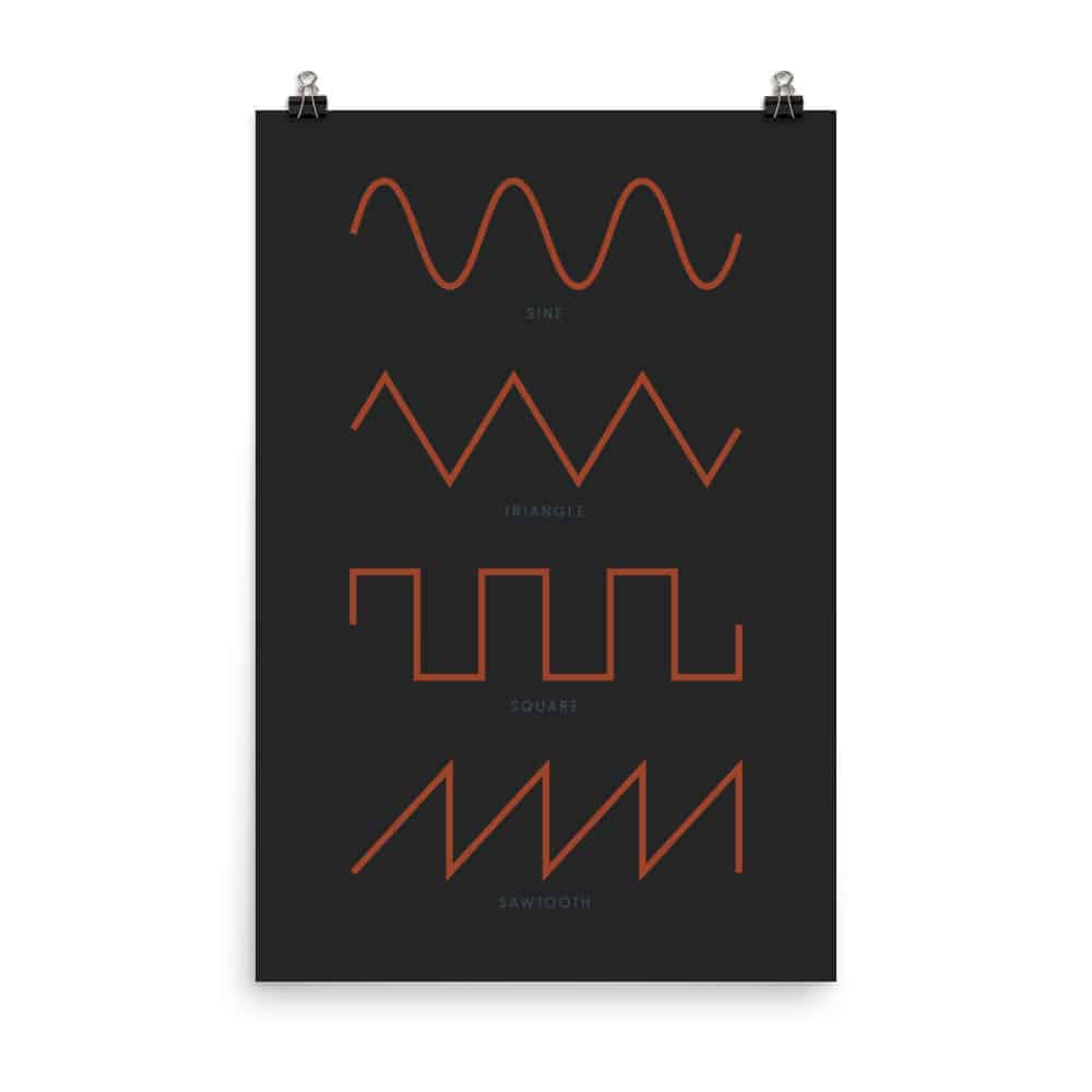 Synthesizer Waveform Print, Black