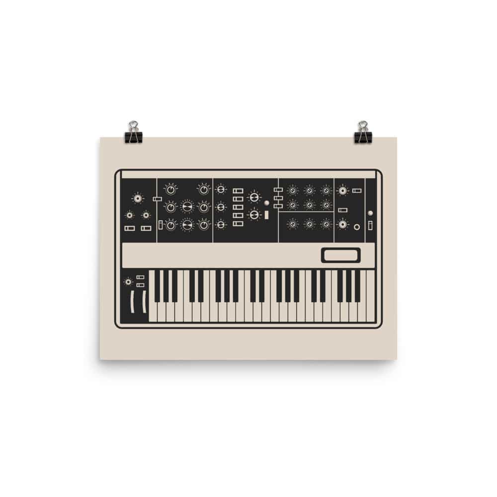 Synthesizer Poster | Inspired by Minimoog, Cream