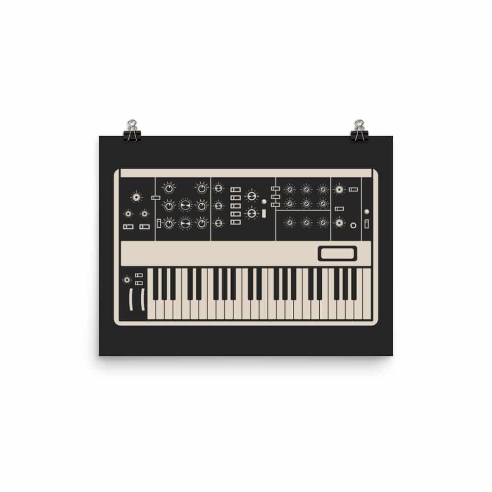 Synthesizer Poster | Inspired by Minimoog, Black