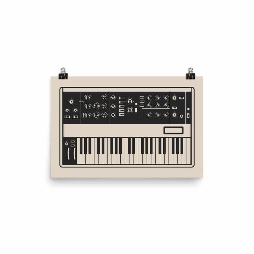 Synthesizer Poster | Inspired by Minimoog, Cream
