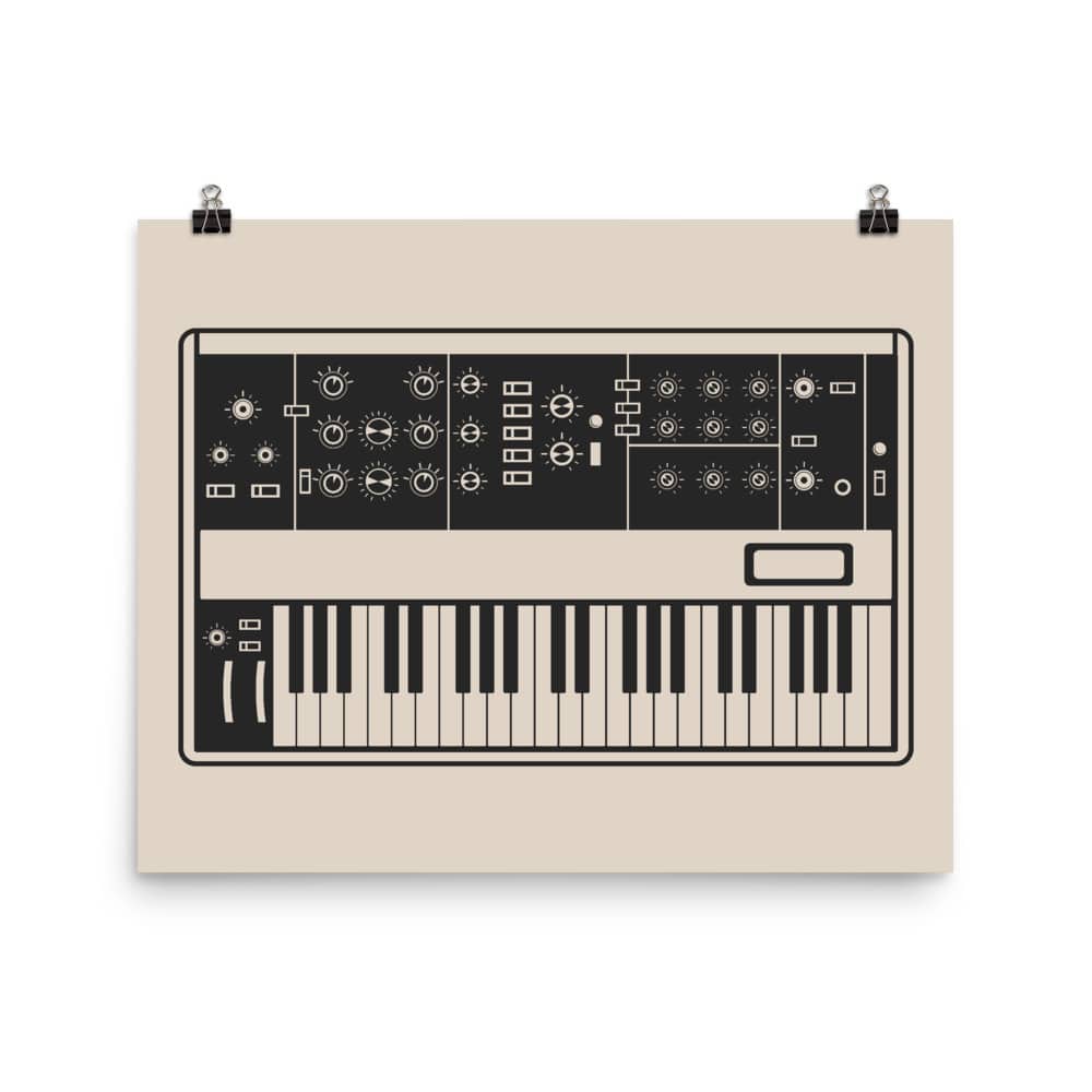 Synthesizer Poster | Inspired by Minimoog, Cream