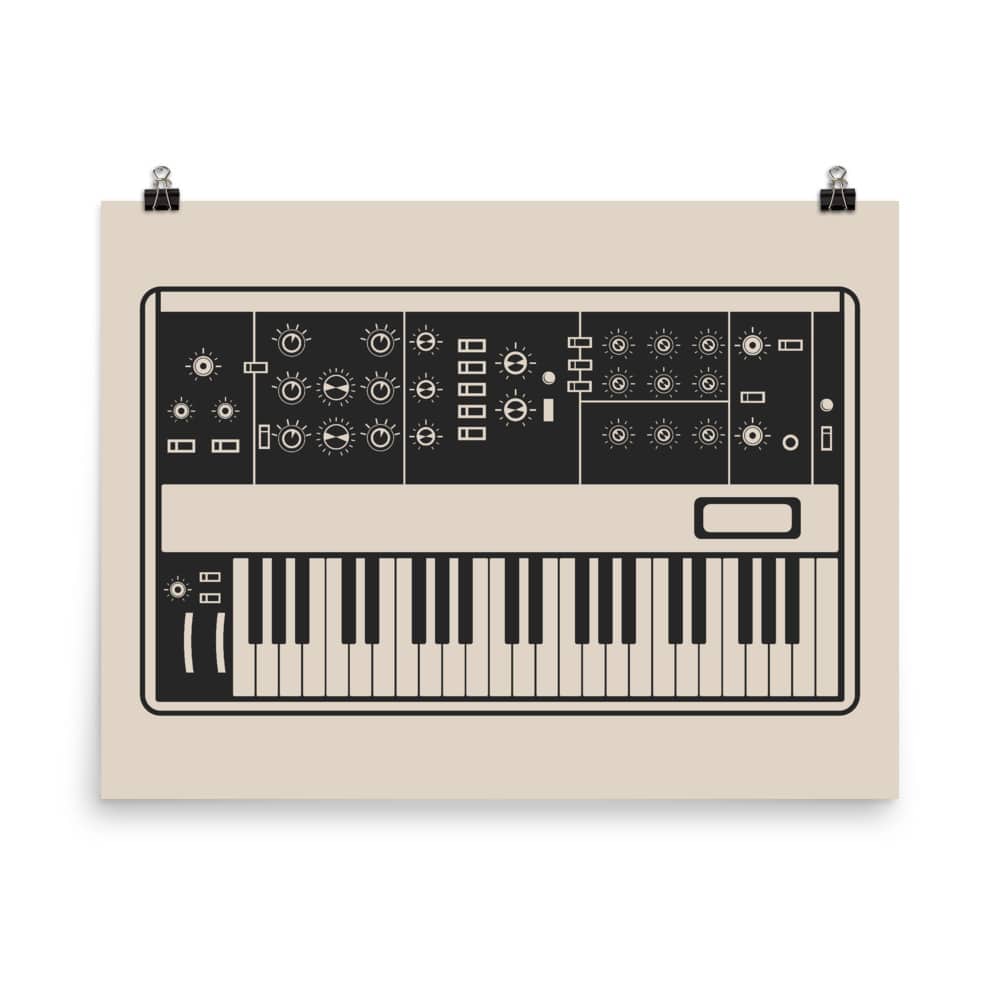 Synthesizer Poster | Inspired by Minimoog, Cream