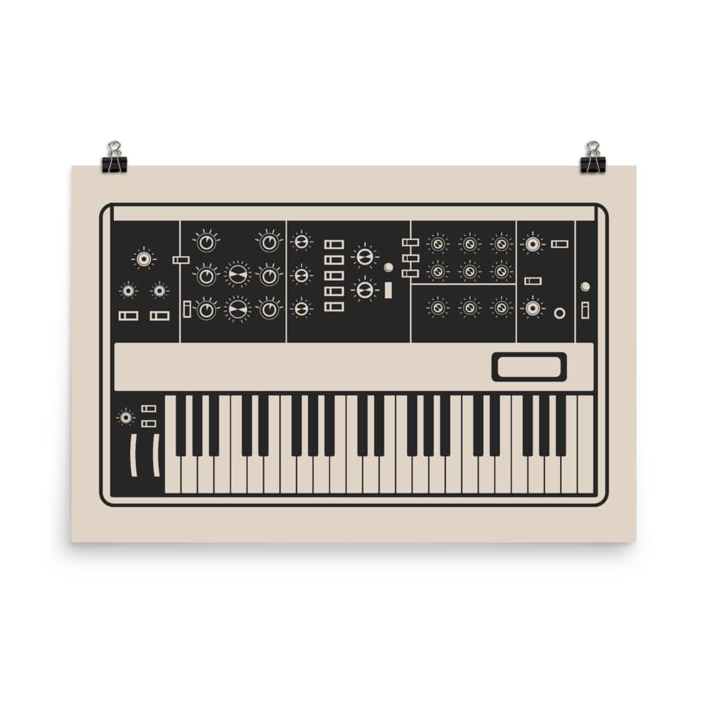 Synthesizer Poster | Inspired by Minimoog, Cream