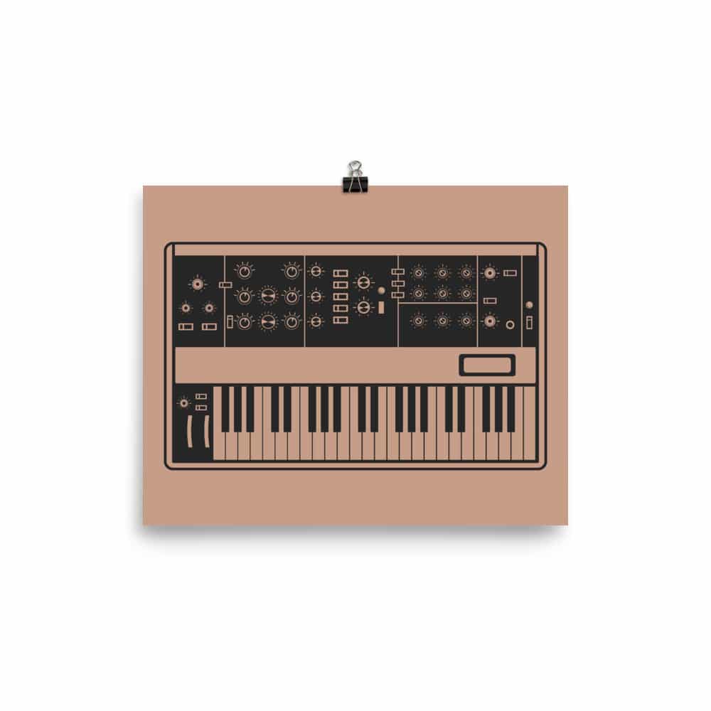 Synthesizer Poster | Inspired by Minimoog, Pink